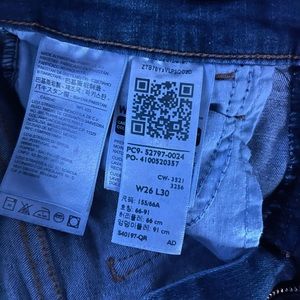 High-rise dark wash skinny jeans